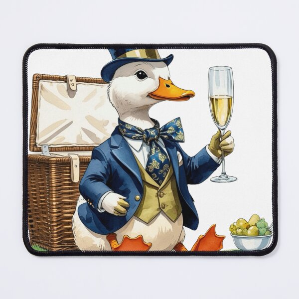 Item preview, Dapper Duck in Suit Drinking Champagne Celebration Art designed and sold by AQUILAKREO.
