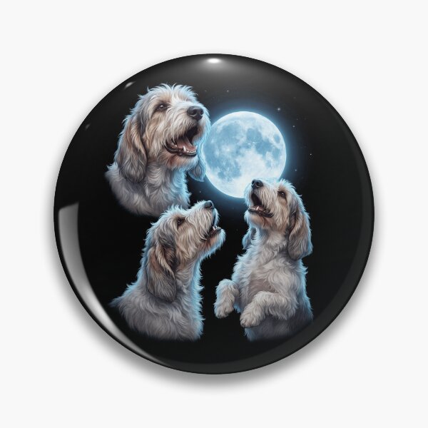 Item preview, Petit Basset Griffon Vendeen Howling Moon Art Dog Owner designed and sold by TerryConnells.