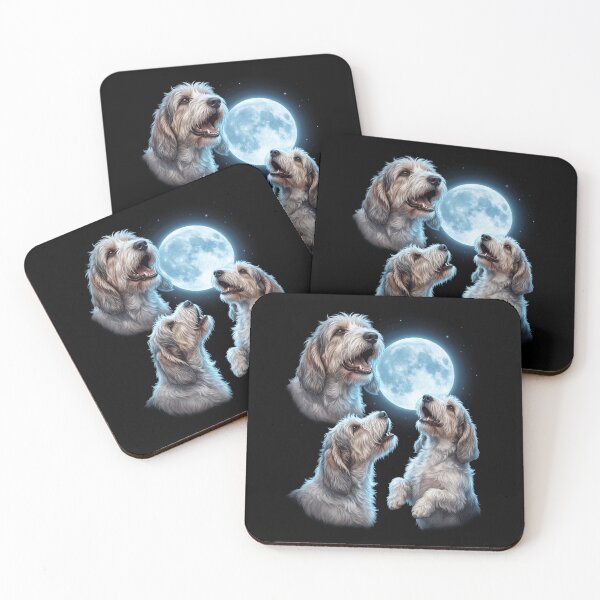 Item preview, Petit Basset Griffon Vendeen Howling Moon Art Dog Owner designed and sold by TerryConnells.