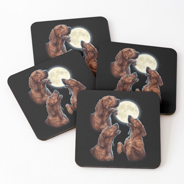 Item preview, Redbone Coonhound Howling Moon Art Dog Owner designed and sold by TerryConnells.