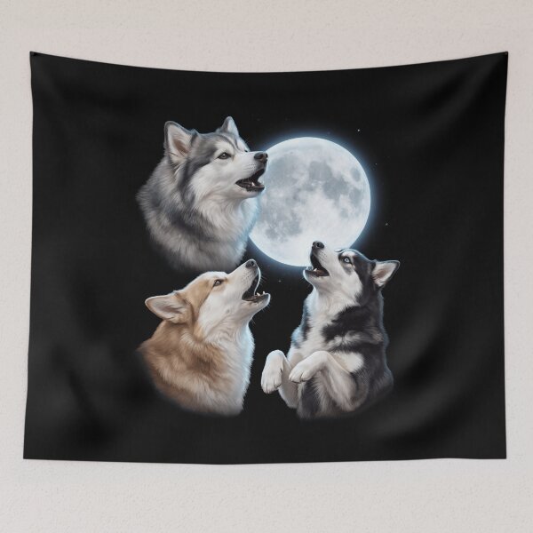 Item preview, Pomsky Howling Moon Art Dog Owner designed and sold by TerryConnells.