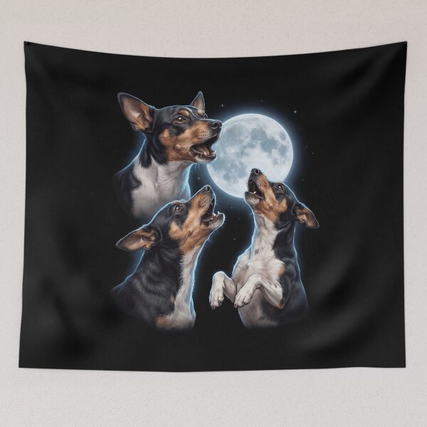 Item preview, Rat Terrier Howling Moon Art Dog Owner designed and sold by TerryConnells.