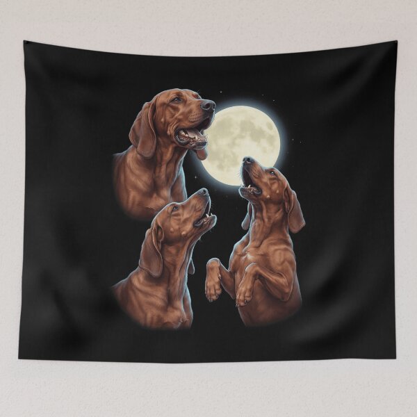 Item preview, Redbone Coonhound Howling Moon Art Dog Owner designed and sold by TerryConnells.