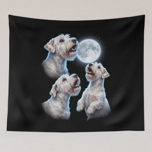 Item preview, Sealyham Terrier Howling Moon Art Dog Owner designed and sold by TerryConnells.