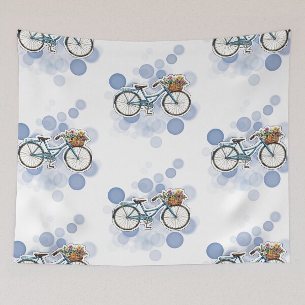 Item preview, Blue Dutch Bicycle with Flowers Holland Cute Travel Design designed and sold by iamKRUK.
