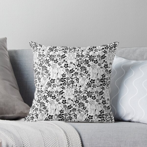 Item preview, Shar Pei Floral Silhouette Pattern | Wrinkly Dog Botanical Design designed and sold by WildLakePatterns.