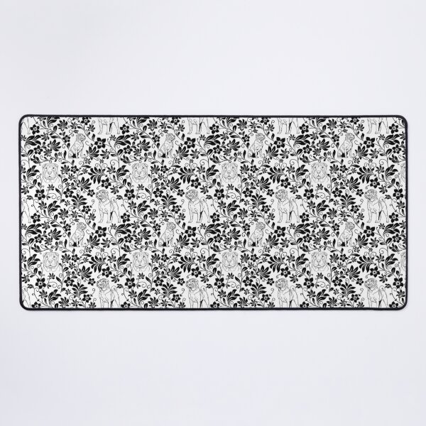 Item preview, Shar Pei Floral Silhouette Pattern | Wrinkly Dog Botanical Design designed and sold by WildLakePatterns.