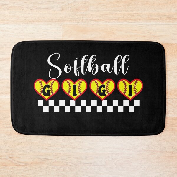 Item preview, Softball Gigi Heart Checkerboard Design designed and sold by LashondaGreen89.