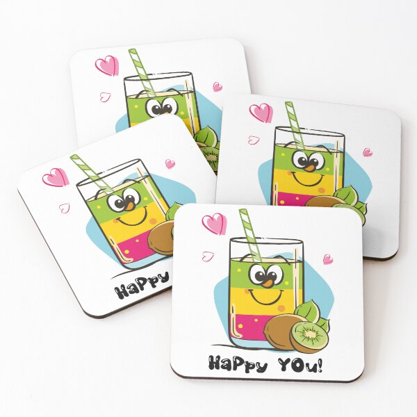 Item preview, Kawaii Kiwi Juice Cartoon Design designed and sold by mcraft studio.