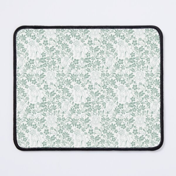 Item preview, Shar Pei Floral Silhouette Pattern | Wrinkly Dog Botanical Design in Green designed and sold by WildLakePatterns.