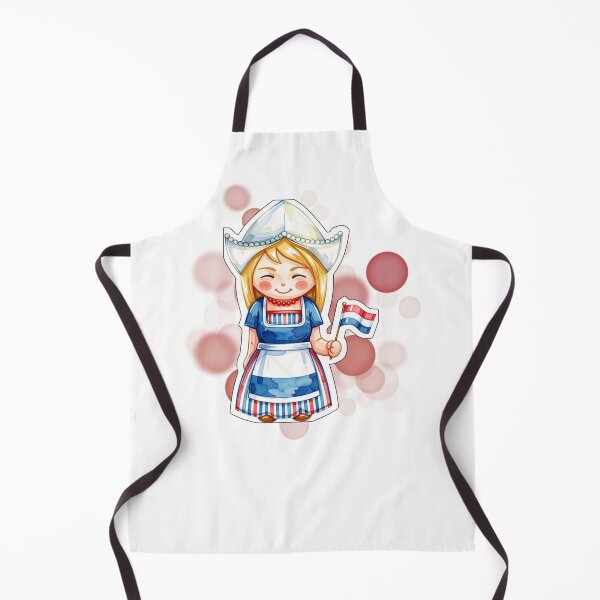 Item preview, Dutch Girl Holding Netherlands Flag Traditional Holland Design designed and sold by iamKRUK.