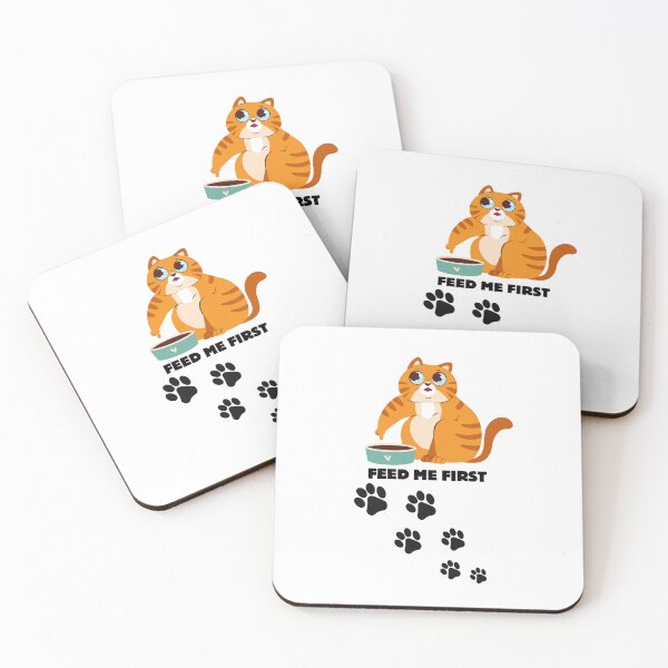 Item preview, Feed Me First - Cute Orange Tabby Cat designed and sold by ANoelleART.