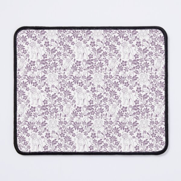 Item preview, Shar Pei Floral Silhouette Pattern | Wrinkly Dog Botanical Design in Lavender designed and sold by WildLakePatterns.