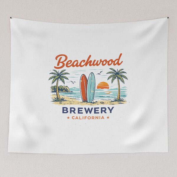 Item preview, Beachwood Brewery Surfboards T-Shirt designed and sold by Matinez Pink.