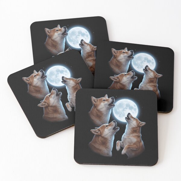 Item preview, Shiba Inu Howling Moon Art Dog Owner designed and sold by TerryConnells.