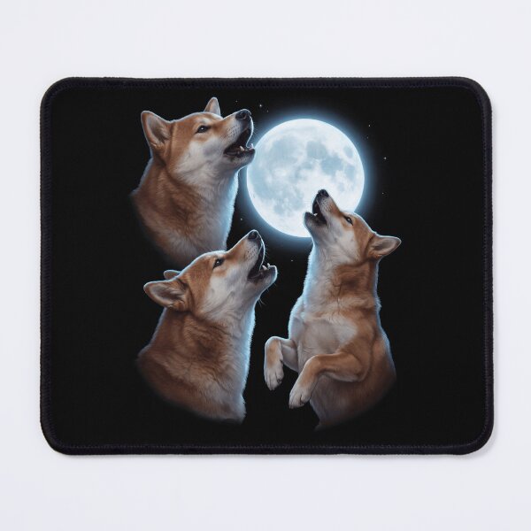 Item preview, Shiba Inu Howling Moon Art Dog Owner designed and sold by TerryConnells.