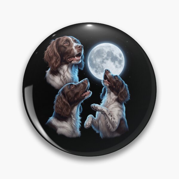 Item preview, Small Munsterlander Pointer Howling Moon Art Dog Owner designed and sold by TerryConnells.