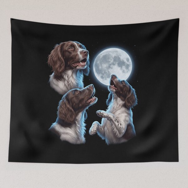 Item preview, Small Munsterlander Pointer Howling Moon Art Dog Owner designed and sold by TerryConnells.