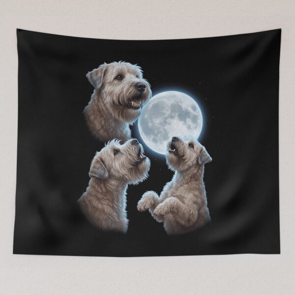 Item preview, Soft Coated Wheaten Terrier Howling Moon Art Dog Owner designed and sold by TerryConnells.