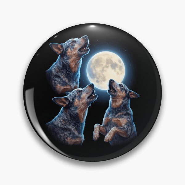 Artikelvorschau, Texas Heeler Howling Moon Art Hundebesitzer entworfen und verkauft von TerryConnells.