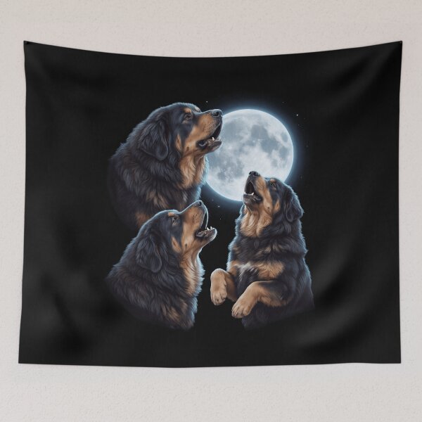 Item preview, Tibetan Mastiff Howling Moon Art Dog Owner designed and sold by TerryConnells.