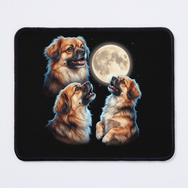 Item preview, Tibetan Spaniel Howling Moon Art Dog Owner designed and sold by TerryConnells.