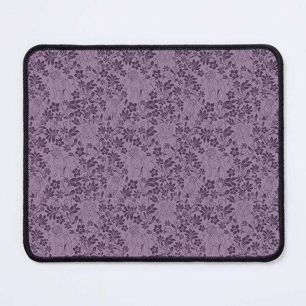 Item preview, Shar Pei Floral Silhouette Pattern | Wrinkly Dog Botanical Design in Purple designed and sold by WildLakePatterns.