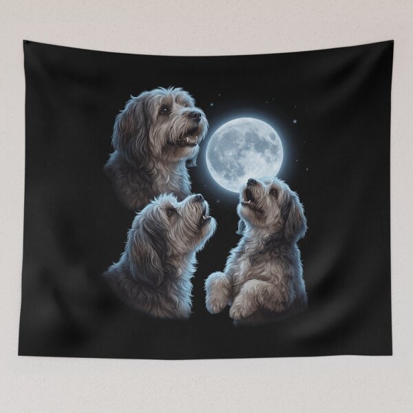 Item preview, Tibetan Terrier Howling Moon Art Dog Owner designed and sold by TerryConnells.