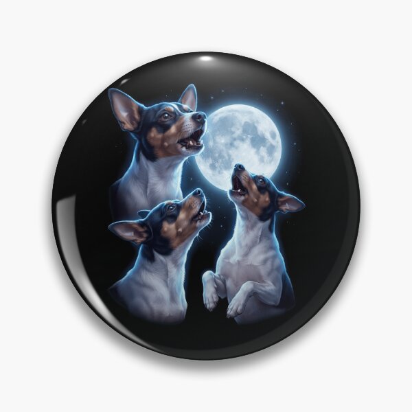 Artikelvorschau, Toy Fox Terrier Heulender Mond Kunst Hundebesitzer entworfen und verkauft von TerryConnells.