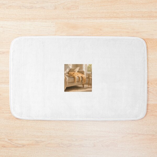 Item preview, Sleepy Liquid Orange Cat Melted On Couch designed and sold by LovelyCatGalaxy.