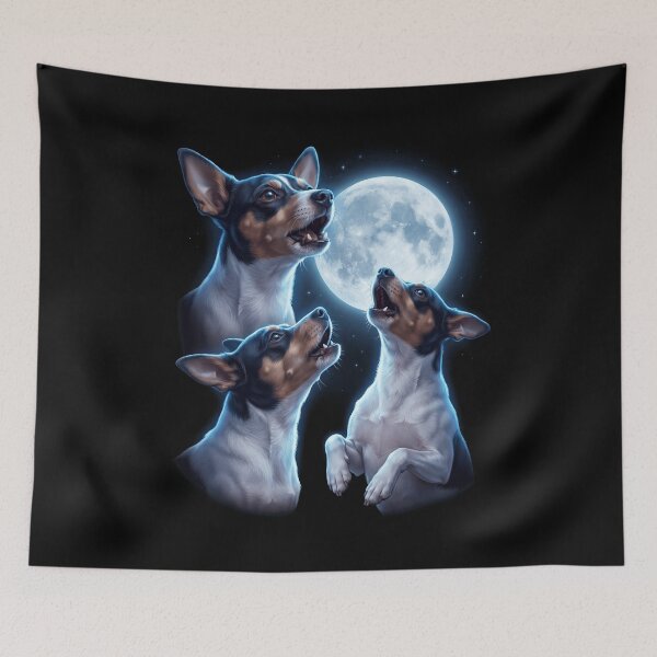 Item preview, Toy Fox Terrier Howling Moon Art Dog Owner designed and sold by TerryConnells.