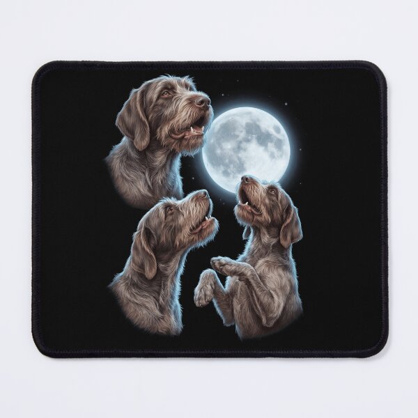 Item preview, Wirehaired Pointing Griffon Howling Moon Art Dog Owner designed and sold by TerryConnells.