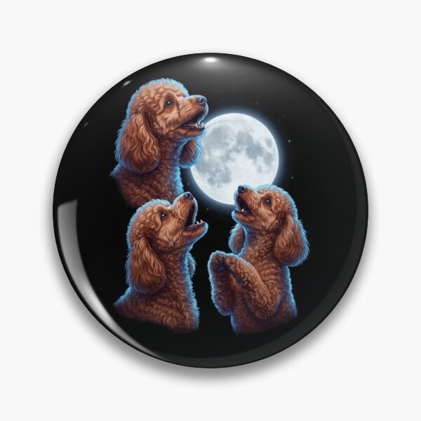 Item preview, Toy Poodle Howling Moon Art Dog Owner designed and sold by TerryConnells.