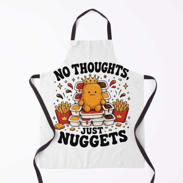 Item preview, Funny Chicken Nugget No Thoughts Food Art designed and sold by InkNovaLab.