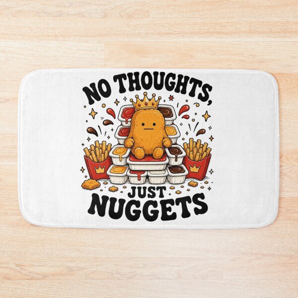 Item preview, Funny Chicken Nugget No Thoughts Food Art designed and sold by InkNovaLab.