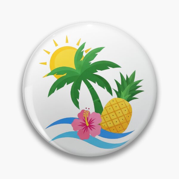 Item preview, Tropical Summer Paradise Design, Palm Tree Pineapple Art designed and sold by PlumArtDesign.