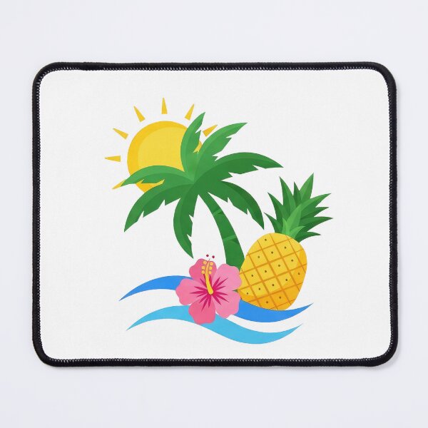 Item preview, Tropical Summer Paradise Design, Palm Tree Pineapple Art designed and sold by PlumArtDesign.