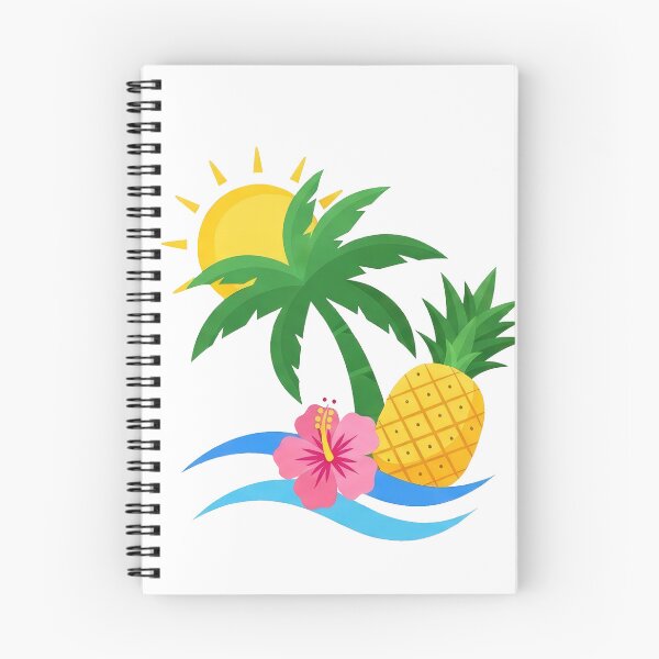 Item preview, Tropical Summer Paradise Design, Palm Tree Pineapple Art designed and sold by PlumArtDesign.