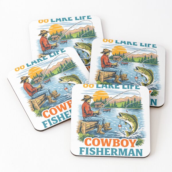 Item preview, Cowboy Fisherman Lake Life designed and sold by Matinez Pink.