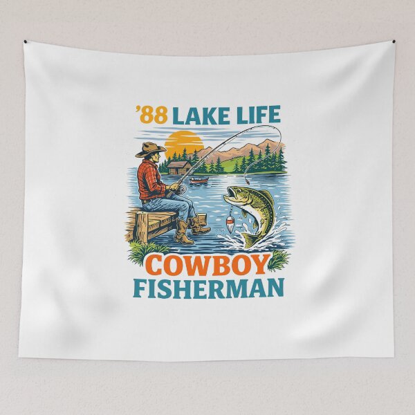 Item preview, Cowboy Fisherman Lake Life designed and sold by Matinez Pink.