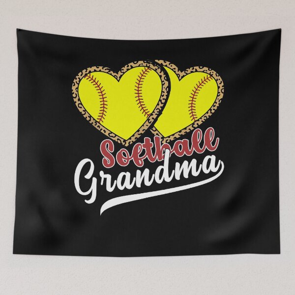 Artikelvorschau, Softball mit Leopardenherz als Geschenk für Oma entworfen und verkauft von LashondaGreen89.