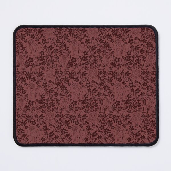 Item preview, Shar Pei Floral Silhouette Pattern | Wrinkly Dog Botanical Design in Red designed and sold by WildLakePatterns.