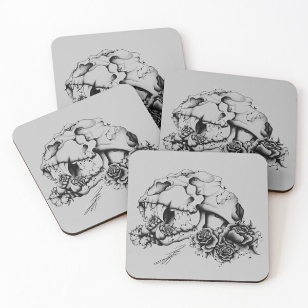 Item preview, Lioness Floral Skull designed and sold by TesseractCreate.