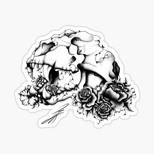 Item preview, Lioness Floral Skull designed and sold by TesseractCreate.