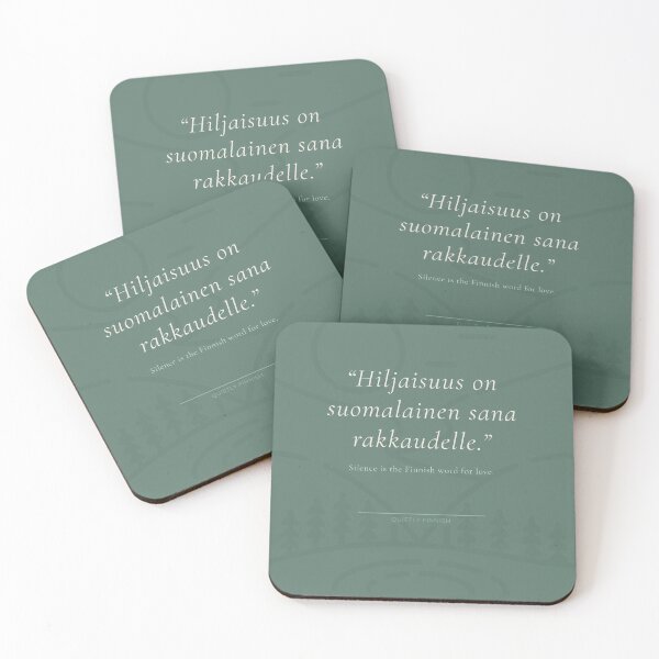 Item preview, Silence is the Finnish word for love. Quietly Finnish minimalist print. designed and sold by QuietlyFinnish.
