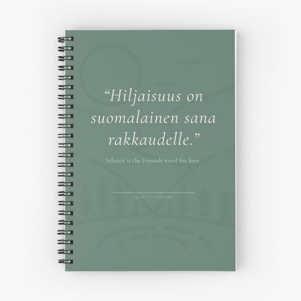 Item preview, Silence is the Finnish word for love. Quietly Finnish minimalist print. designed and sold by QuietlyFinnish.