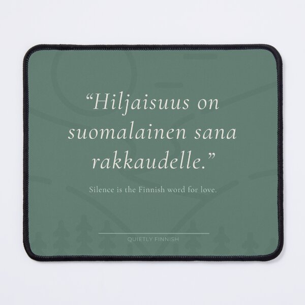 Item preview, Silence is the Finnish word for love. Quietly Finnish minimalist print. designed and sold by QuietlyFinnish.