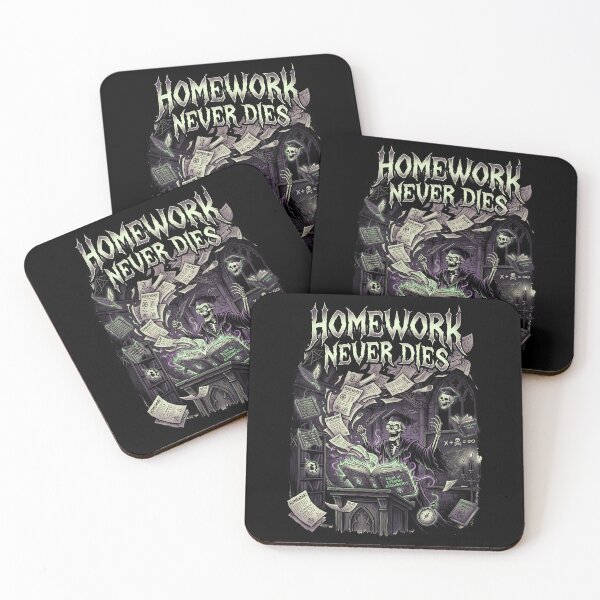 Item preview, Homework Never Dies Gothic Skeleton Teacher Halloween designed and sold by printedartgoods.