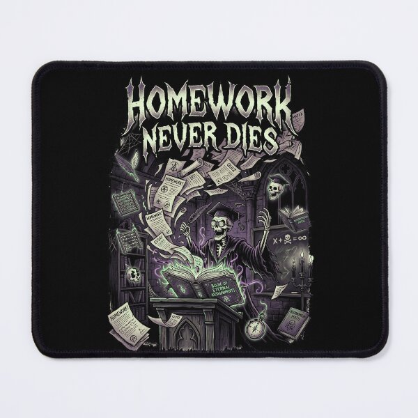 Item preview, Homework Never Dies Gothic Skeleton Teacher Halloween designed and sold by printedartgoods.
