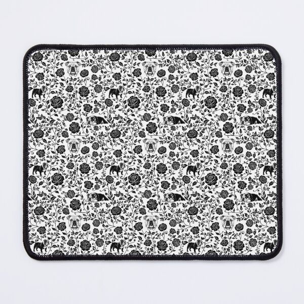 Item preview, British Bulldog & Rose Pattern | Floral Dog Silhouette Design designed and sold by WildLakePatterns.